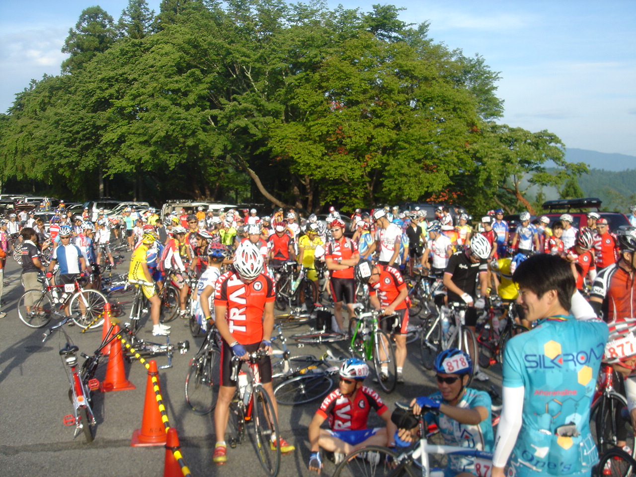 山岳グランフォンドin吉野スタート前